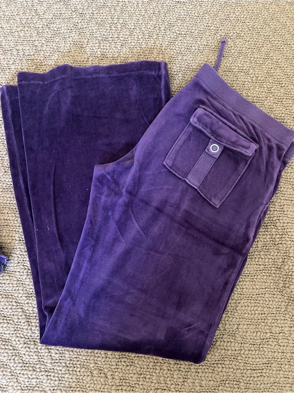 Juicy Couture Purple Velour Hoodie & Pants Tracksuit Set